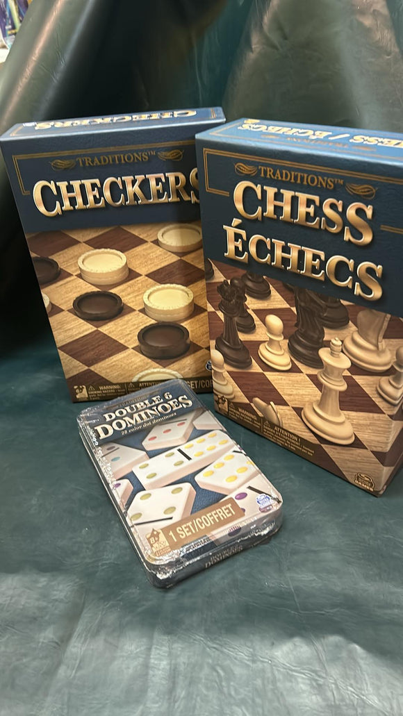 Checkers, Chess, Dominoes! Games!