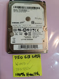 Samsung 750 GB Hard Disk 2.5" Wiped, Tested, 100% Health.