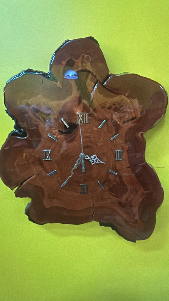 Tree Trunk Slab Clock