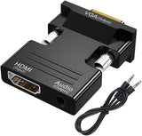 HDMI to VGA Adapter, 1080P. Compatible with Laptops, Desktops, Projectors, TVs